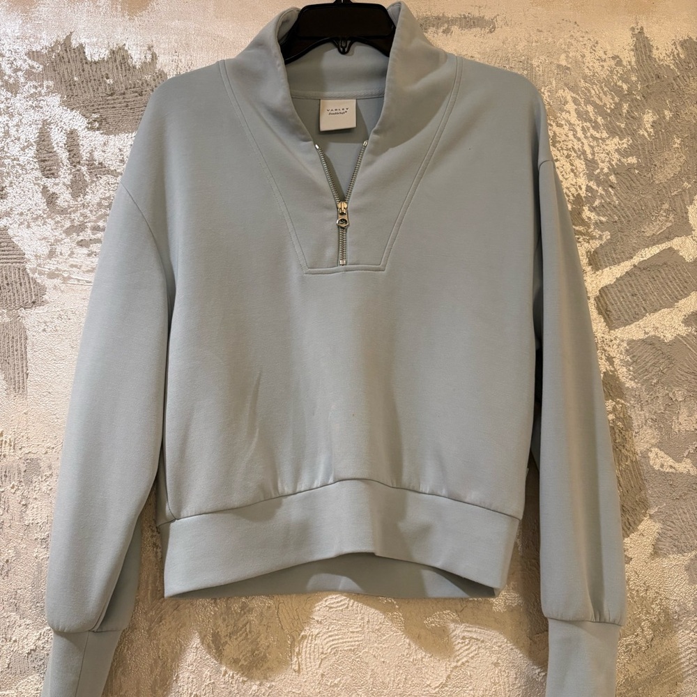 Varley Light Blue Half-Zip Sweater
